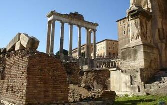 Wallpaper Roman Ruins Italy