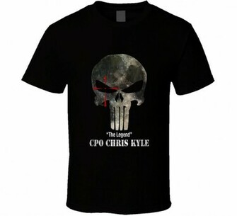Legend American Sniper Punisher Skull Moon Navy Seal T Shirt