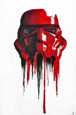Procrastination In Red Art Print By Smafo Society6 Star Wars