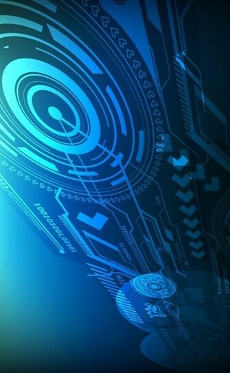 Blue Techno Wallpaper Background
