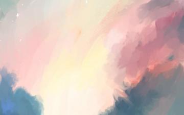 Pink And Blue Abstract Painting Digital Art Artwork Background