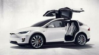 Tesla Model X Falcon Wings HD Wallpaper Description