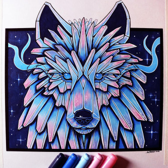 Ice Wolf Drawing By Lethalchris Dcigh4z Full Wallpaper