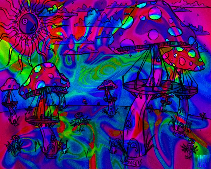 Trippy Shroom Background Shrooms