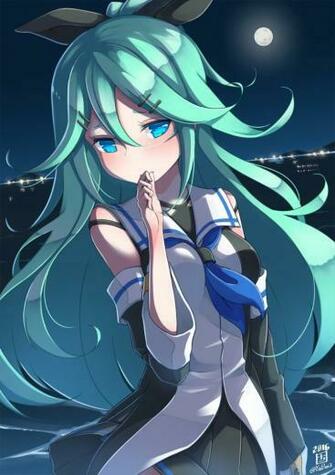 Long Hair Blue Eyes Anime Girls Kantai Collection