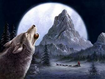 Wallpaper Tok Hwang Wolves Painting Winter