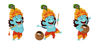 Cartoon Krishna Wallpaper