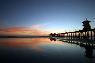 Hb Pier At Dusk By Scott Otta Desktop Wallpaper