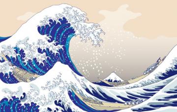 The Great Wave Computer Wallpaper Desktop Cute