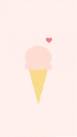 Ice Cream Love Pink Illustration iPhone Wallpaper