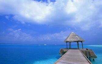 Blue Sky Beach Wallpaper HD