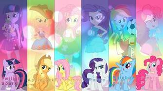Mane Six Equestria Girls Wallpaper By Iithunderboltii