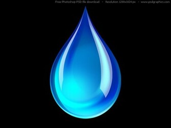 Icon Blue Raindrop On White Background Rain Drop Illustration High