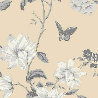 Wallpaper Botanical English Floral Trail