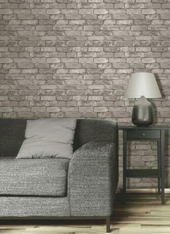 Re All Over The Feature Wall But With Brick Effect Wallpaper
