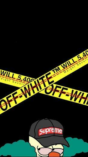 Supreme Offwhite Wallpaper Graphic Design HD