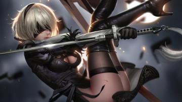 Yorha 2b Katana Nier Automata 4k