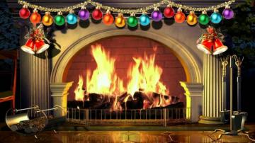 Virtual Christmas Fireplace Background Video 1080p