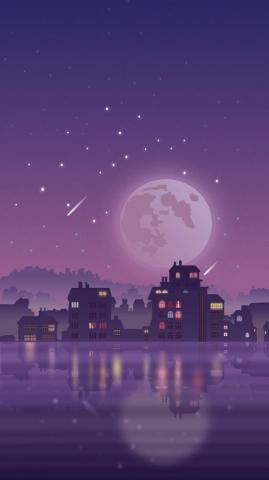 Urban Night Scene Wallpaper For Android In