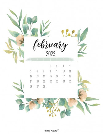 Printable February Calendars