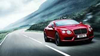Red Bentley Car HD Desktop Wallpaper For You