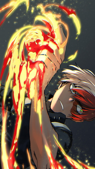 Shoto Todoroki Fire My Hero Academia 4k Rare Gallery