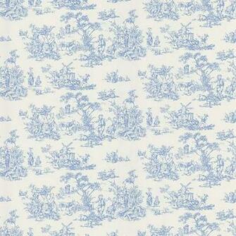 Blue And White Toile Wallpaper A French Inspired Decor Idea With
