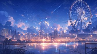 Anime City HD Wallpaper And Background