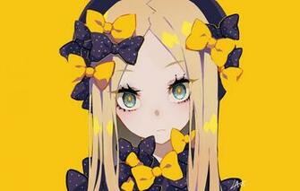 Wallpaper Anime Art Girl Yellow Background Fate Grand Order