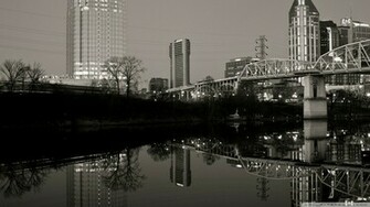 Black And White Cityscapes Bridges Wallpaper