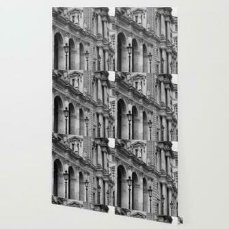 Louvre Facade Bw Wallpaper By Lydiadavid Society6