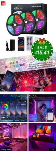 15m Led Strip Lights Rgb Light Music Sync