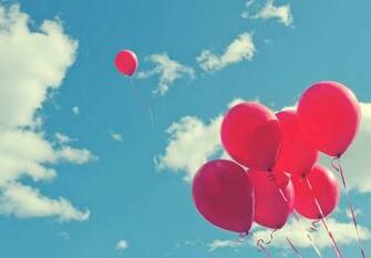 Mood Bulbs Balls Balloons Pink Sky Clouds Happiness