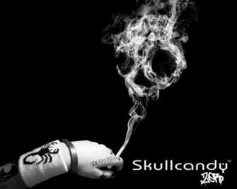 Top Cigarette Smoke Skull Wallpaper