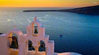 Santorini Wallpaper On