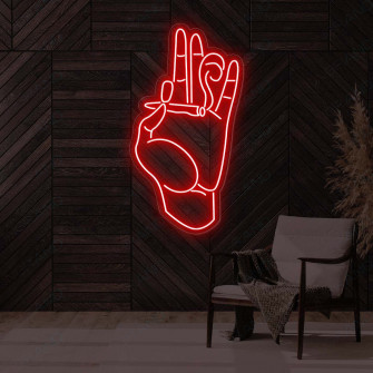 Neon Weed Sign Smoking Hand Stoner Led Light Neongrand