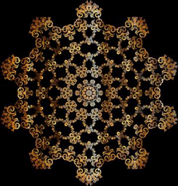 Gold Vintage Floral Design Mark Ii No Background Icons Png