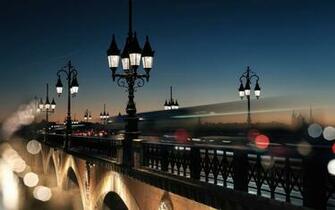 Bridge In Bordeaux Wallpaper Stock Photos