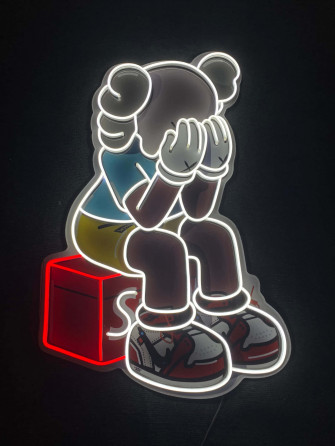 Kaws X Supreme Iconic Collaboration Artwork Wallpaper