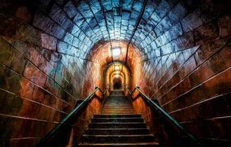 Wallpaper Color Light The Tunnel Corridor Ladder Railings