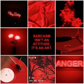 Aesthetic Mood Board Red Black Redandblack