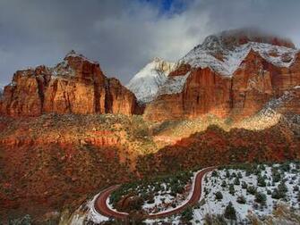 Winter Sprinkling Touching Mt Zion Wallpaper