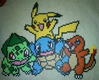 Starter Pokemon From Kanto Perler Or Hama By Chrisbeeblack On