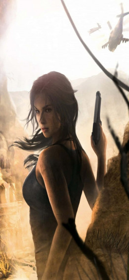 iPhone X Rise Of The Tomb Raider Background Wallpaper