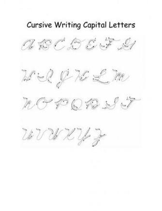Cursive Writing Letters Capitals