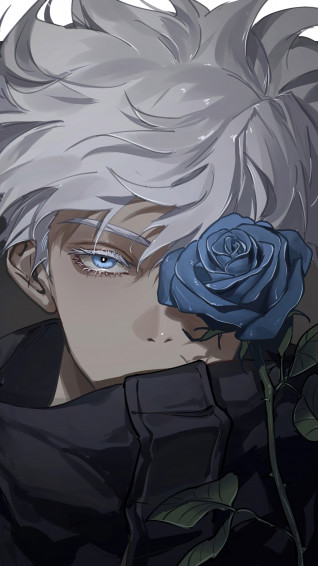 Satoru Gojo Flower Jujutsu Kaisen Wallpaper iPhone Phone 4k 5580e