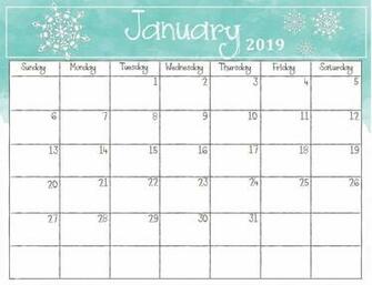 January Calendar For Desktop Printable