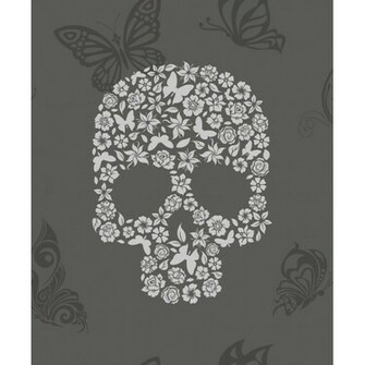 Home Shop By Brand Muriva Skulls Black Wallpaper