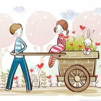 Cute Valentine Couple S Day Illustration 4k HD