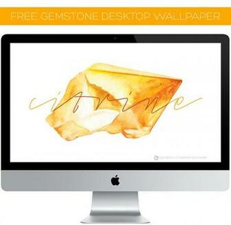 Watercolour Citrine Desktop Wallpaper Squirrelly